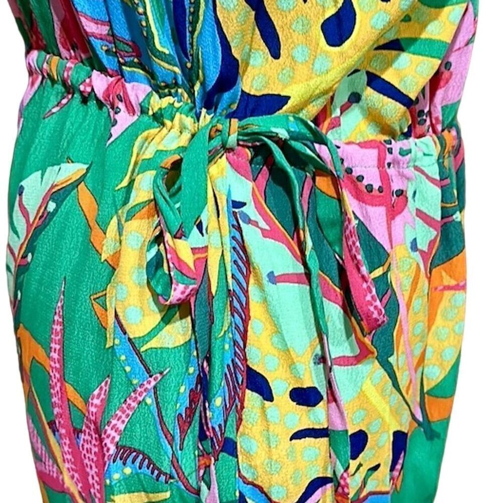 Olivaceous Women's Strapless Leaf Print Jogger Jumpsuit Size Large - NWT - Picture 4 of 8